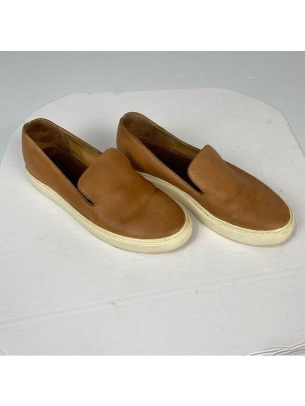 Nisolo vibram womens 8.5 Luna Slip On Sneaker natural vachetta loafer  brown